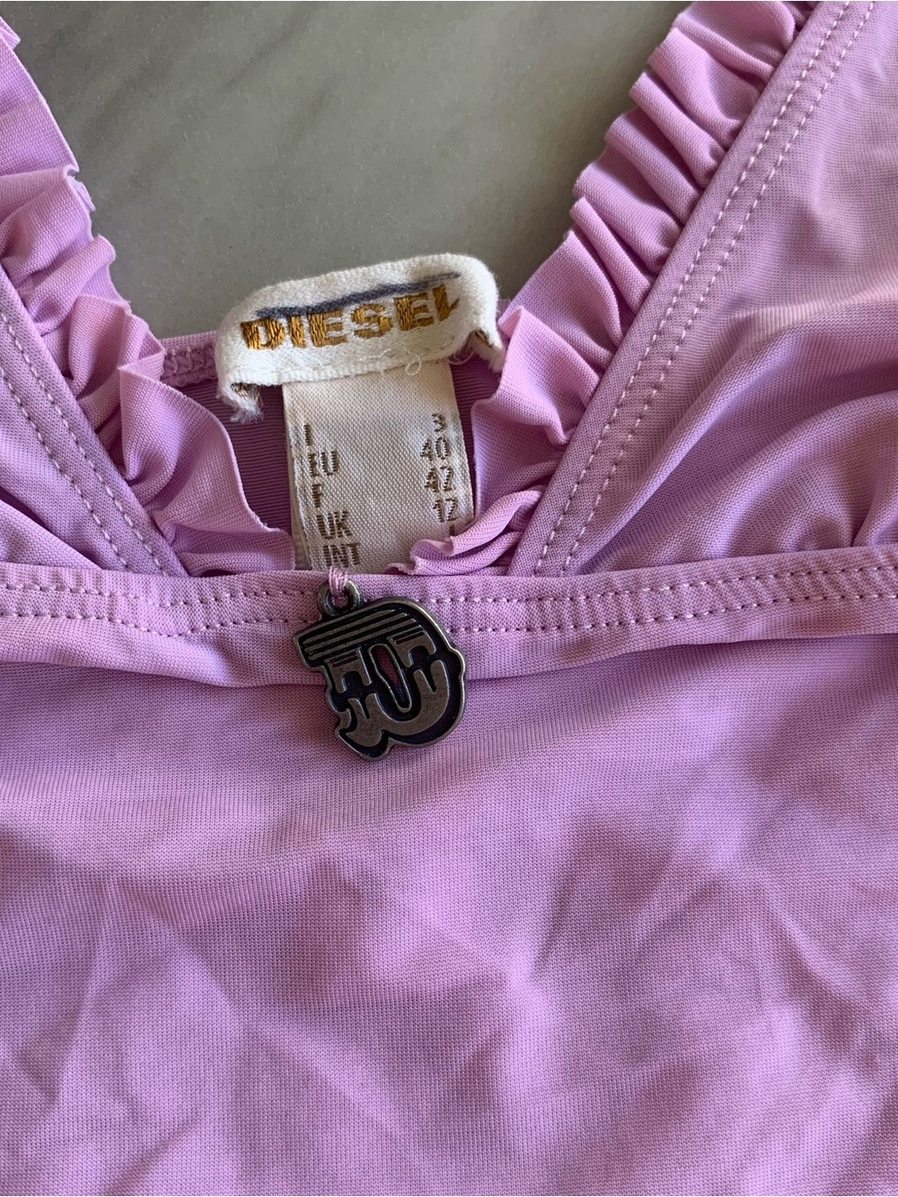 Diesel Light Pink Ruffle top - Picture 8 of 8